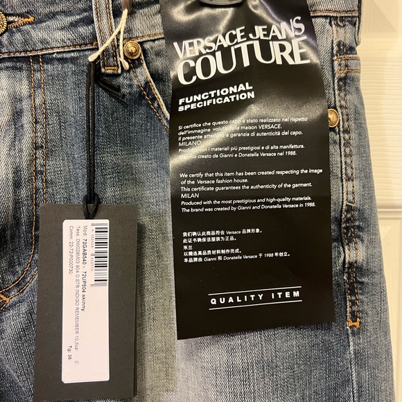 Versace Jeans Coutour Distressed blue jeans 36 US - Picture 4 of 16